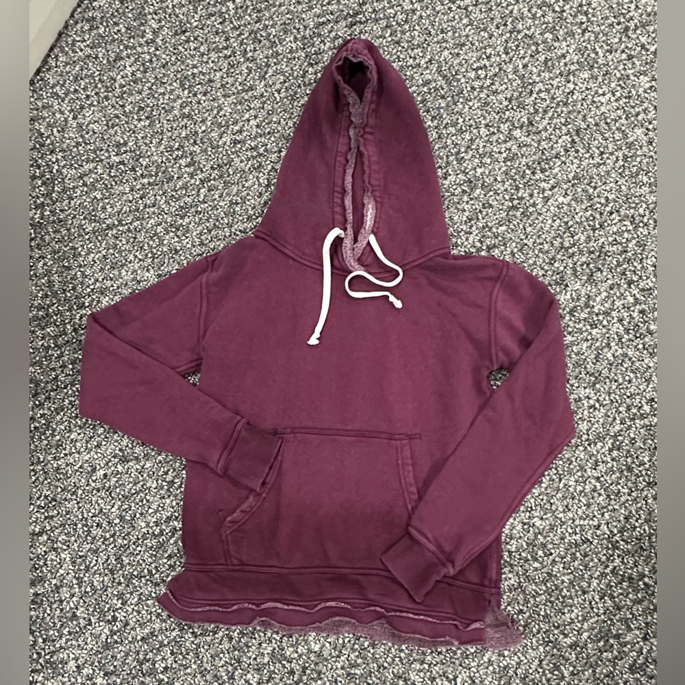 Free People Zuma Sweatshirt ~ XS ~ Wine Grape